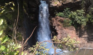 Beautiful Arvalem falls near the caves